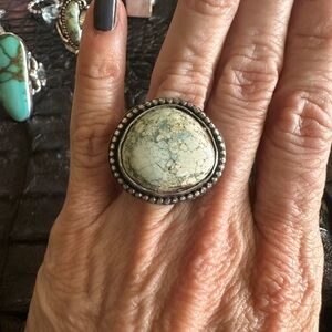 Silver and Turquoise Statement Ring